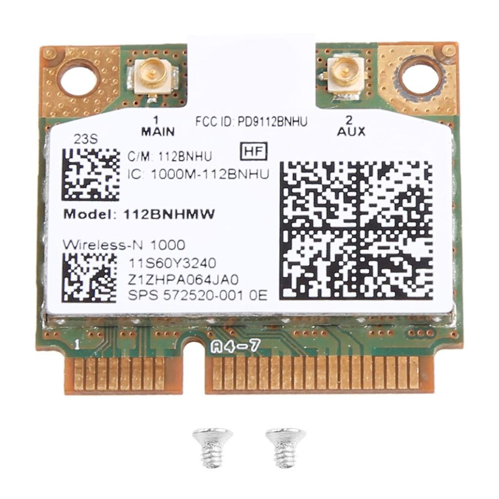 Wireless-N 112Bnhmw Half Mini Pcie Pci-Express Wlan Wifi Card Module 802.11 Bgn 8994439664594
