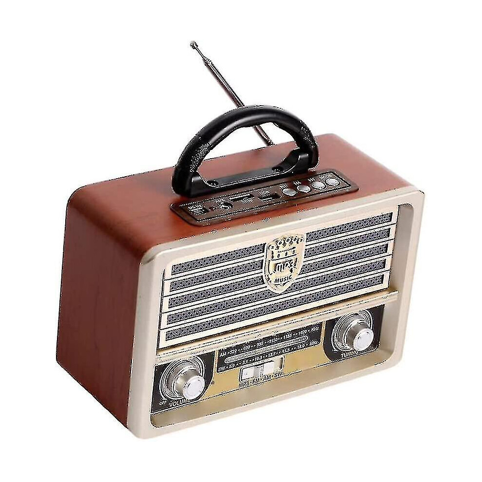 Wooden Retro Radio, Fm Radio, Cd Player, With Old Fashioned Style,strong Bass, Mini Audio Outdoor Loud Volume