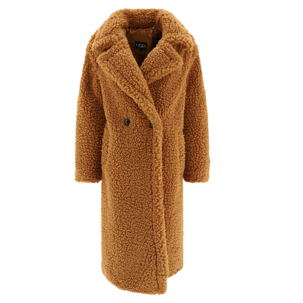 UGG Gertrude Long Teddy Coat -Chestnut, S