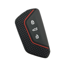 (Red Line) For VW Golf 8 Mk8 GTI GTD R ID3 ID4 2020 Decoration Silicone Car Key Case Fob Holder Cover Trim Car Accessories