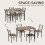 Homcom HOMCOM 5 Piece Dining Table and Chairs Set, Space Saving, Oak 4