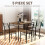 Homcom HOMCOM 5 Piece Dining Table and Chairs Set, Space Saving, Oak 3
