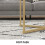 Homcom HOMCOM Nesting Coffee Table Set of 2 with Metal Frame, Gold Tone 4