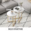 Homcom HOMCOM Nesting Coffee Table Set of 2 with Metal Frame, Gold Tone 3