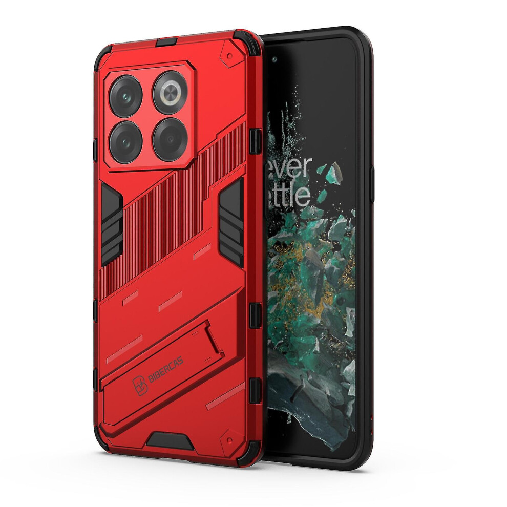 (Red) Punk Armor Pc Tpu Case For Oneplus 10T 5G Red 8994439612526