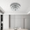 Living And Home 3-Tier Chic Crystal Ceiling Light with Chrome Finish 2