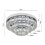 Living And Home 3-Tier Chic Crystal Ceiling Light with Chrome Finish 6