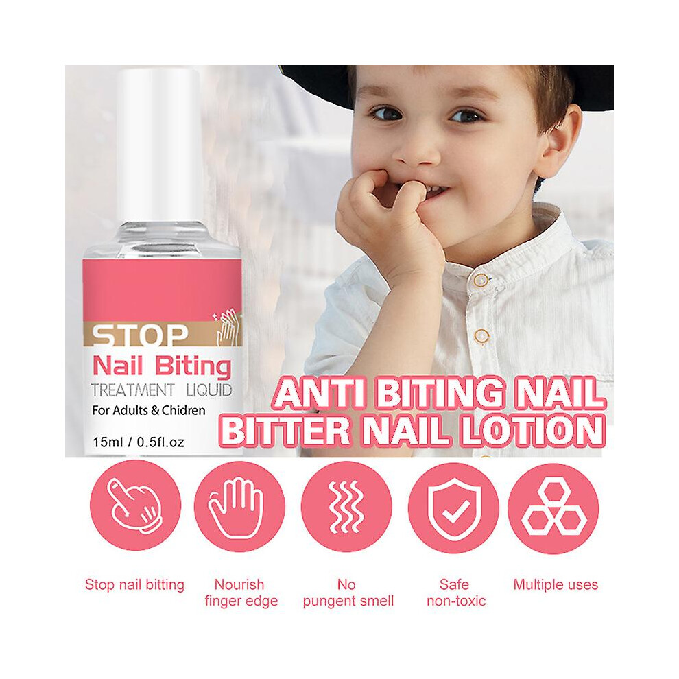 15ml Stop Nail Biting Treatment Liquid Stop Bitter Liquid Cuticle Care Supplies For Children Adults New