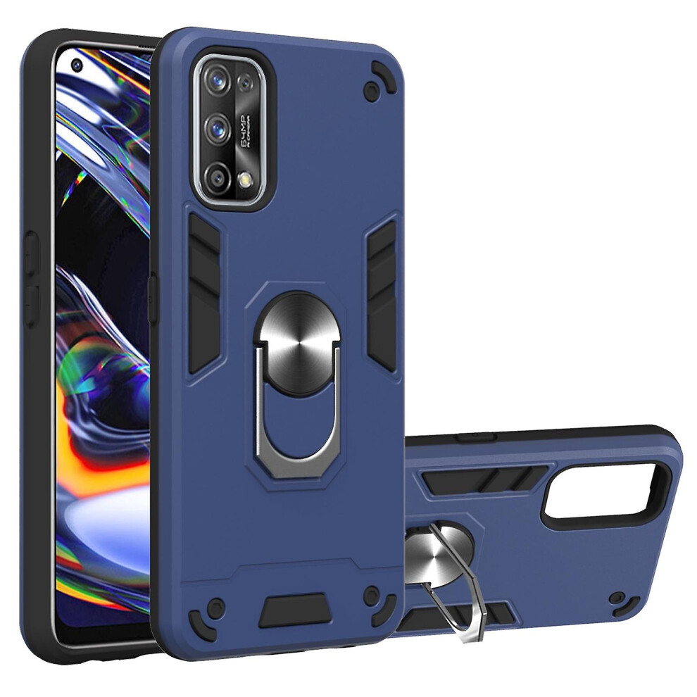 (Royal ) For Oppo Realme 7 Pro Pc Tpu Case Blue 8994439620408