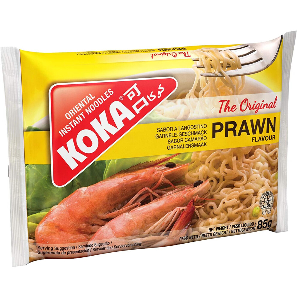 Koka Noodles Original Prawn Flavour Oriental Style Instant Noodles 30 Packets of 85 g