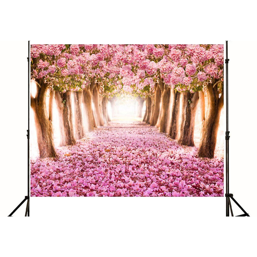 Fabric Photo Background 150X220 Cm Floral Trees Photography Backdrop Valentines Wedding Photo Background Backdrop Flower Pink 8994439622723
