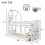 Bunk Bed Storage Children Cabin Bed with Window, Solid Pine Wood, 3FT 2