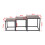Living And Home Set of 3 Brown Square Nesting Side Tables Coffee Table Set 6