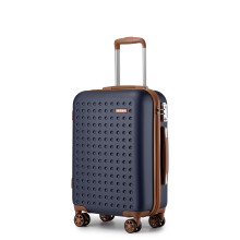 (20 Inch) Navy Color 20/24/28Inch ABS Hard Shell Suitcase Set Travel 4 Wheels Cabin Hand Luggage