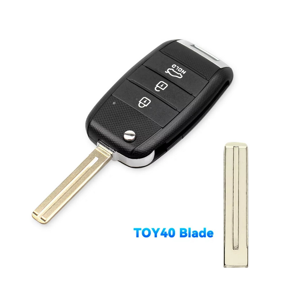 ( 3Bt Toy40 Blade) 2/3/4Bt Flip Remote Car Key Shell For Kia Carens Ceed Rio Sportage Optima Sorento Cerato Soul Forte Seltos Fob Housing 6918014776344