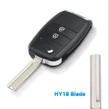 (2BT HY18 Blade) 2/3/4BT Flip Remote Car Key Shell For Kia Carens Ceed Rio Sportage Optima Sorento Cerato Soul Forte Seltos Fob Housing