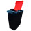 Set Of 3 Black 40L Recycling Interlocking Bins With Colour Coded Lids 2