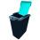 Set Of 3 Black 40L Recycling Interlocking Bins With Colour Coded Lids 3