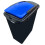 Set Of 3 Black 40L Recycling Interlocking Bins With Colour Coded Lids 4