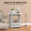 Bedside Table Storage Cabinet PVC Bedside Shelf Board Cabinet Unit Cabinet Coffee Table Storage Unit for Side Table Bedside Storage 6