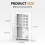 Bathroom Floor Storage Cabinet with 4 Doors Free Standing Cupboard for Tiny Laundry Room 2