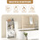 Bathroom Floor Storage Cabinet with 4 Doors Free Standing Cupboard for Tiny Laundry Room 4