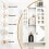 Bathroom Floor Storage Cabinet with 4 Doors Free Standing Cupboard for Tiny Laundry Room 6