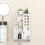 Bathroom Floor Storage Cabinet with 4 Doors Free Standing Cupboard for Tiny Laundry Room 7