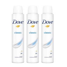 Dove Classic Anti-Perspirant with 48H Sweat Protection Deo for Women 200ml, 3pk