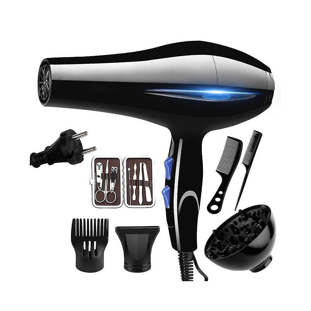 (Premium package(8648)) Hair Dryer 2200w Professional Powerful Hair Dryer Fast Heating Hot And Cold Adjustment Ionic Air Blow Dryer With Air Collecting