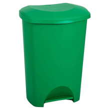 2 x Green 50L Recycling Utility Waste Pedal Bins For Home & Office Use