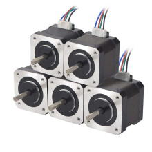 5 Pack Nema 17 Stepper Motor 45nm 1.5a 12v 39mm 4 Leads 1m 1.8 For 3d Printers