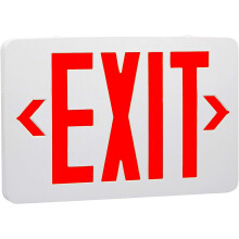 Red Led Exit Emergency Sign Light - Standard - Battery Backup, Dual Led Lamp Abs Fire Resistance Ul-listed 120-277v (red Exit Sign)