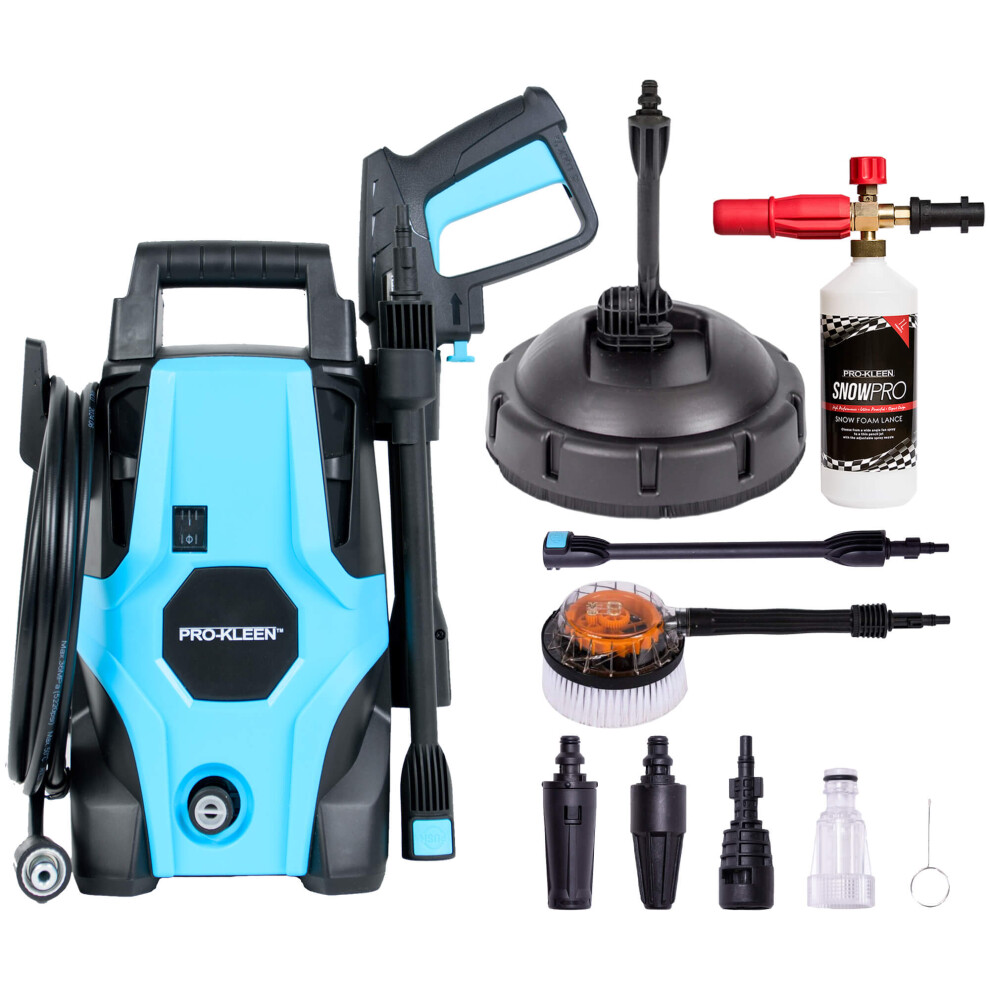 Pressure Washer wirt Rotary Brush, Patio cleaner & Snow Foam Lance