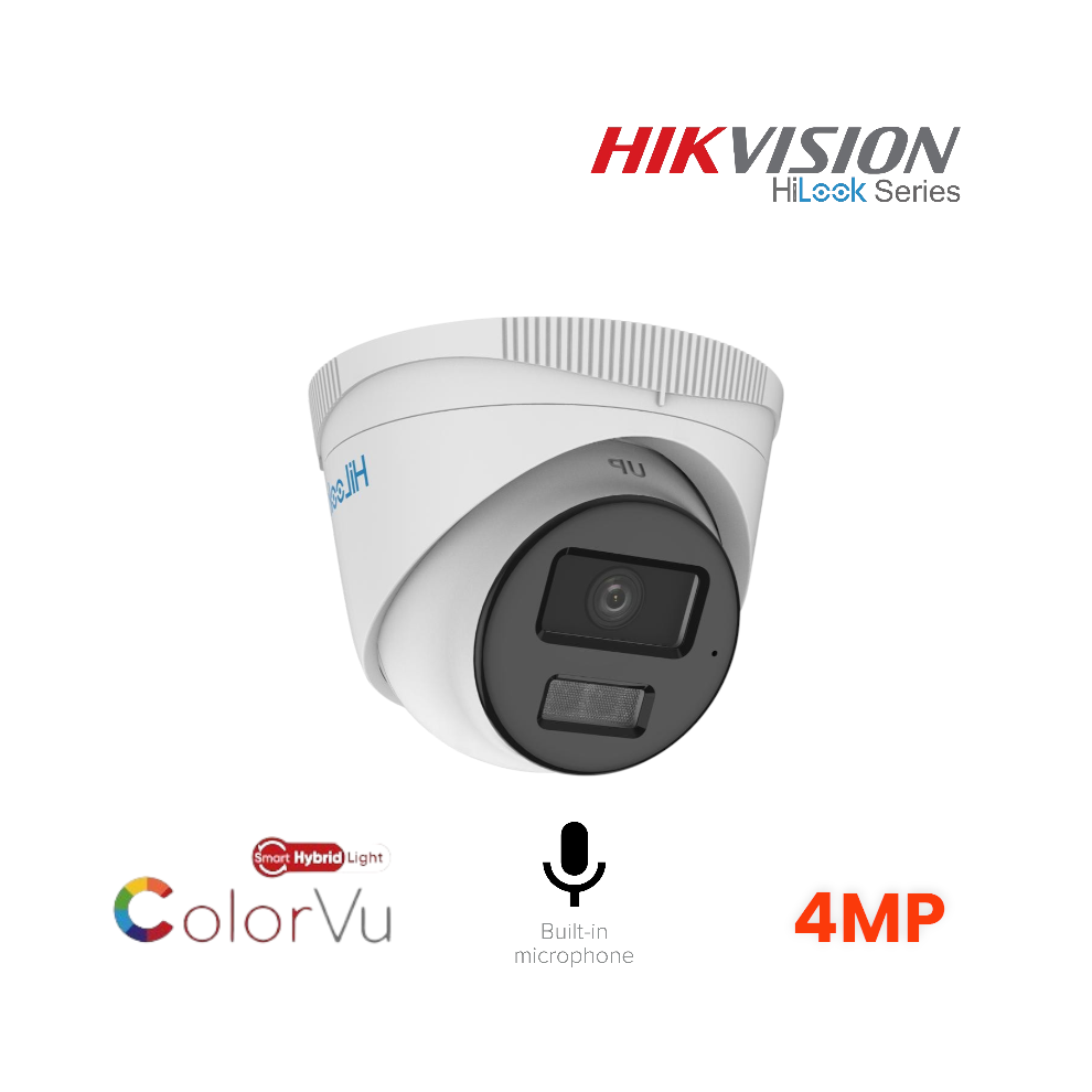 4Mp Hikvision Hilook Ip Poe Outdoor Camera Audio Ipc-T249ha-Lu-2.8Mm 6942160442716