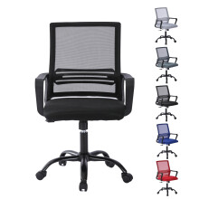(Black) Adjustable Swivel MESH Chair with Cushion&Support