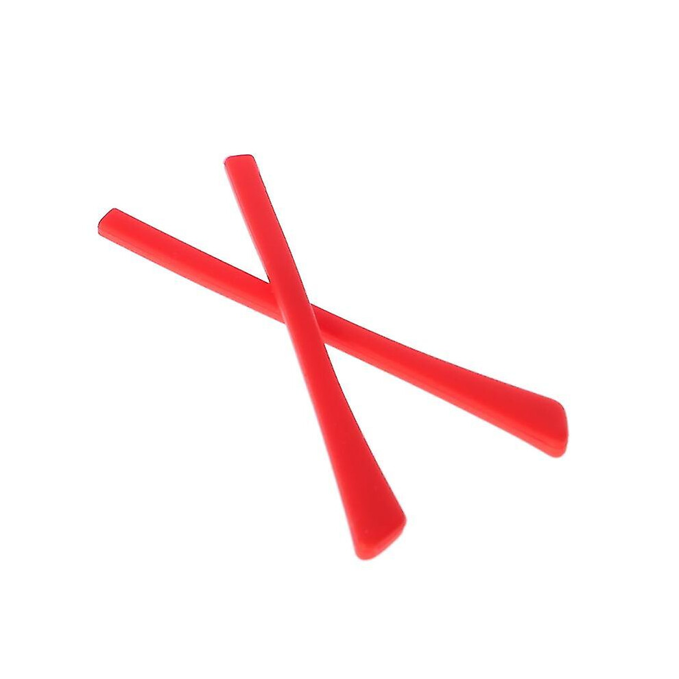 Red (Red) Soft Silicone Anti Slip Eyeglasses Glasses Temple Tips Accessories Square Hole