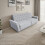 (Grey) Velvet Sofa Bed 225CM 3 Seat Click Clack Sofa 5