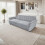 (Grey) Velvet Sofa Bed 225CM 3 Seat Click Clack Sofa 6