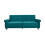 (Green) Velvet Sofa Bed 225CM 3 Seat Click Clack Sofa 1