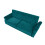 (Green) Velvet Sofa Bed 225CM 3 Seat Click Clack Sofa 4