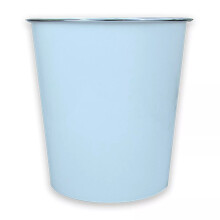 (Pastel Blue - Plain) PLASTIC WASTE STORAGE PAPER RUBBISH BIN BINS BASKET OFFICE BEDROOM KIDS