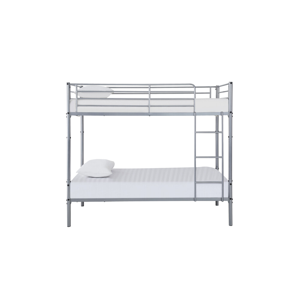 Torquay Metal Bunk Bed Frame with 2 Economy Mattresses
