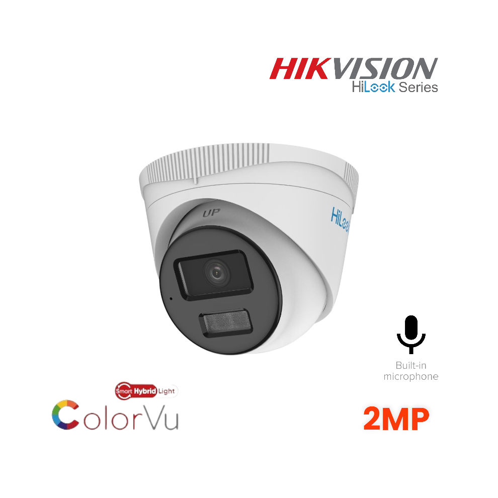 2Mp Hikvision Hilook Ip Poe Outdoor Colorvu Camera Ipc-T229ha-Lu-2.8Mm 6942160447650
