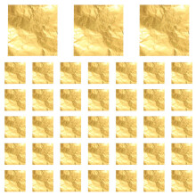 100 unidades de embalagens quadradas de papel alumínio para pirulitos de chocolate dourados