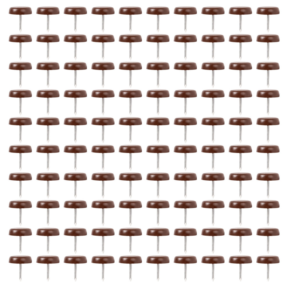 100 Pcs Chair Table Furniture Leg Bottom Feet Plastic Pads Skid Nail 4763766466379