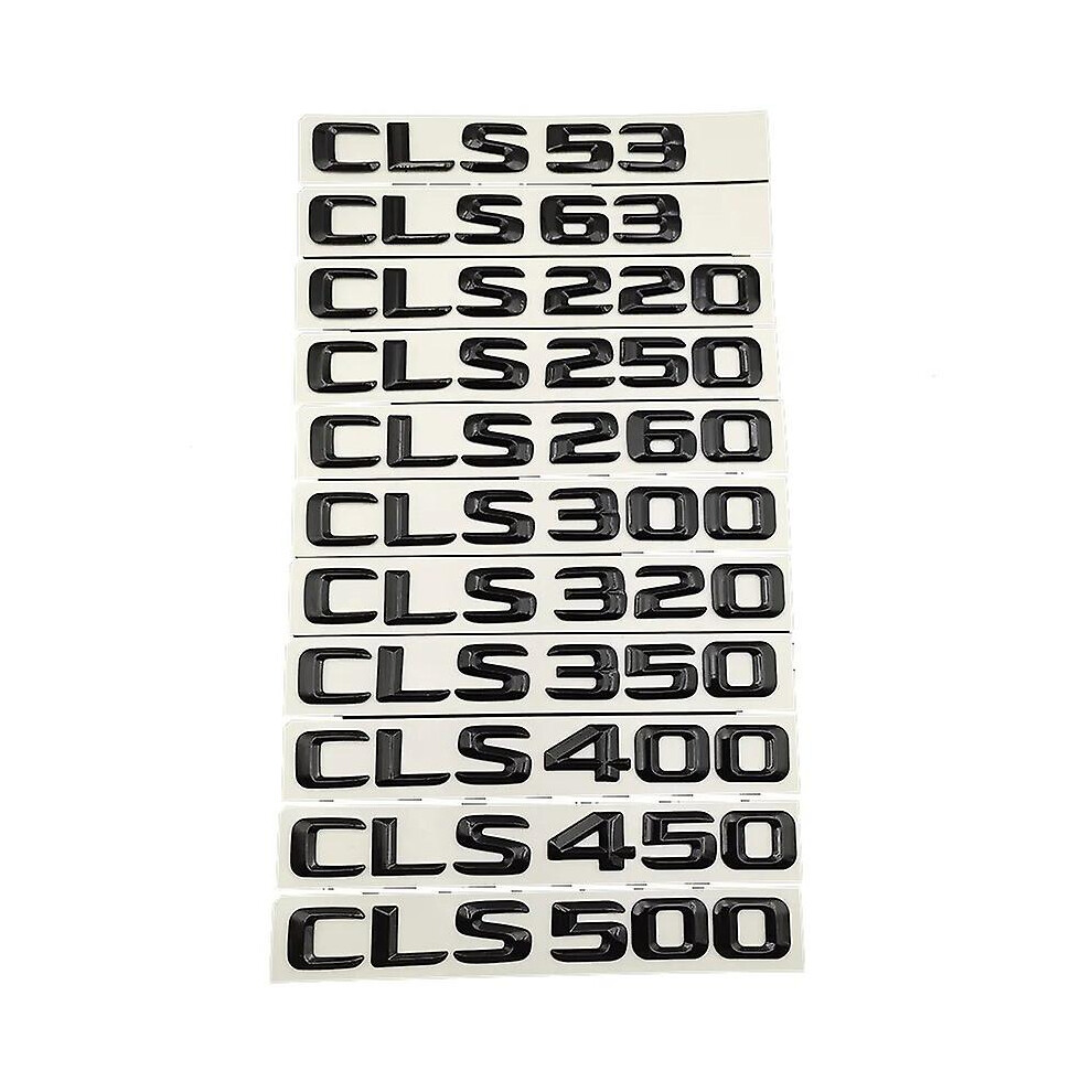 (Glossy Cls500) 3D Abs Car Letters Trunk Badge Cls53 Cls63 Cls260 Cls300 Cls350 Cls400 Cls500 Emblem Logo For Mercedes W219 Cls W218 Accessorie Black 8994439704962