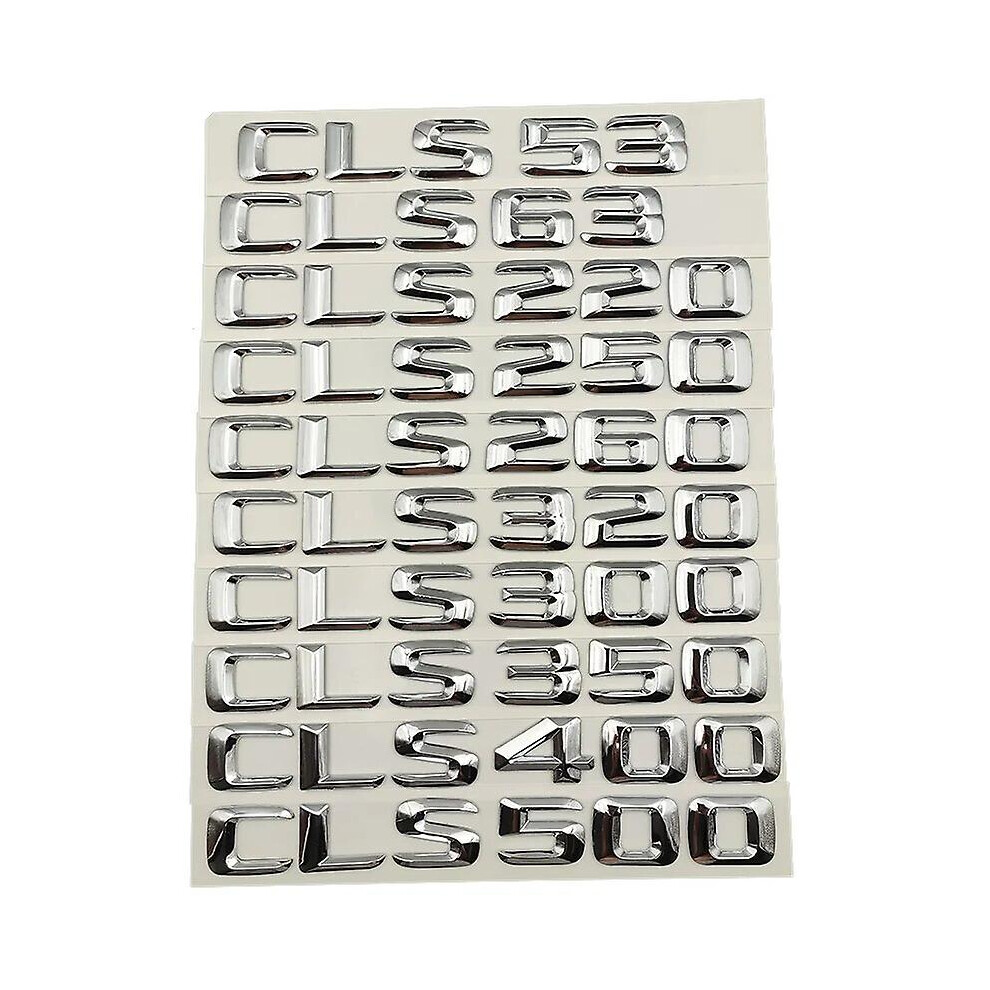 (Chrome, Cls320) 3D Abs Car Letters Trunk Badge Cls53 Cls63 Cls260 Cls300 Cls350 Cls400 Cls500 Emblem Logo For Mercedes W219 Cls W218 Accessories 8994439705013
