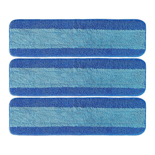 Pacote com 3 almofadas de microfibra para esfregão e limpeza de pisos de madeira