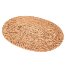 Rattan gewebte Tischsets, ovale Tischsets, rutschfeste Tischsets, 30 x 40 cm